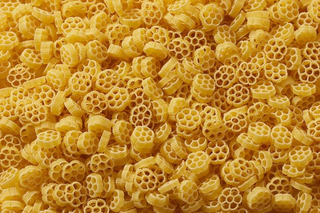 foodstuff: figured macaroni - pasta texture Copyright: KravetskyxGennady 30287678