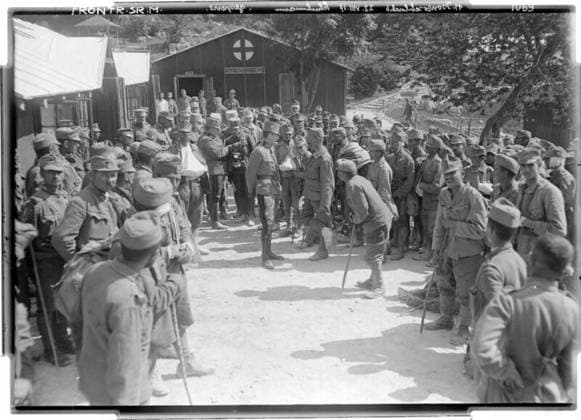 His Majesty In the 11th Battle of Isonzo; possibly Soca, area behind the Isonzo front, Karst; photographer: Schuhmann. Copyright: xpiemagsx ausnl080421-1485 !ACHTUNG AUFNAHMEDATUM GESCHÄTZT!