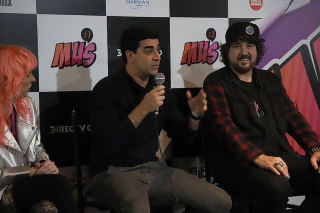 August 10, 2022, Sao Paulo, Brazil: Talk show during the launch event of the MUS Award, held at Audio, in Agua Branca neighborhood, in Sao Paulo, on Wednesday (10). In addition to the music awards, the event has surprise concerts, presence of bands, artists and personalities from the musical environment such as: Raphael Denadai, Representative of DIRECTV GO, Cristiano Ayres, president of Modal Bank, Daniel Ibri, president of the investment fund Mindset Ventures, Marcelo Rossi, creator and founder of the MUS Award, Madame Mim, businesswoman, curator and presenter of the event and Ze Antonio Algodoal, former director of MTV Brasil. Copyright: xLecoxVianax