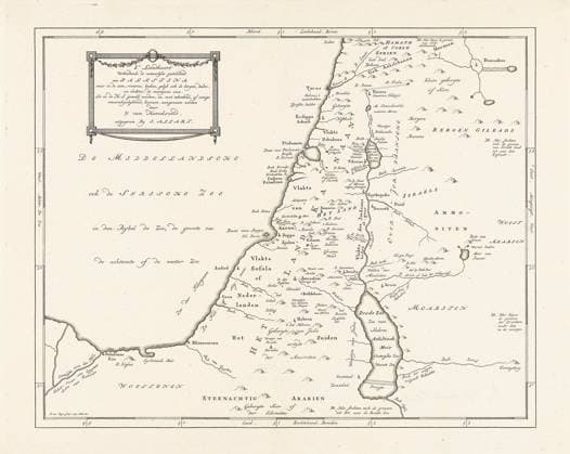 Map of Palestine; IE map Distributing the natural state of Palestine where in the seas, rivers, blanket (...). Copyright: xpiemagsx rykslarge07062021part3-8900 !ACHTUNG AUFNAHMEDATUM GESCHÄTZT!