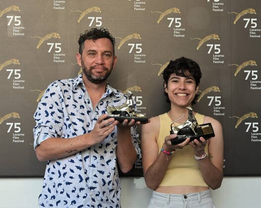 Locarno, Swiss Locarno Film Festival 2022 Award Ceremony photocall Best actress, Best actor Tengo suenos electricos fim Pardi film Tengo suenos electricos In the picture: Daniela Marin Navarro actress, Reinaldo Amien Gutierrez actor  Copyright: xNickxZonnax xipa-agency.netx xNickxZonnax