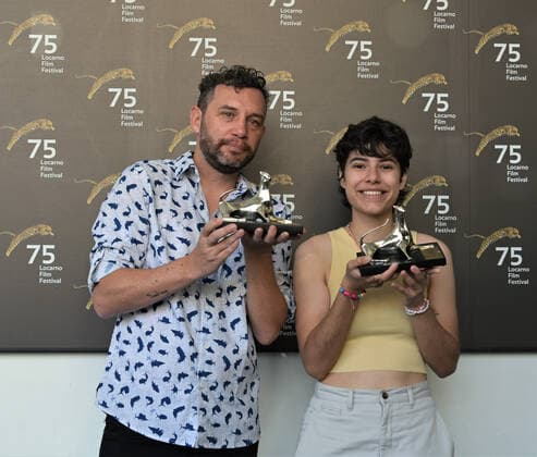 Locarno, Swiss Locarno Film Festival 2022 Award Ceremony photocall Best actress, Best actor Tengo suenos electricos fim Pardi film Tengo suenos electricos In the picture: Daniela Marin Navarro actress, Reinaldo Amien Gutierrez actor  Copyright: xNickxZonnax xipa-agency.netx xNickxZonnax