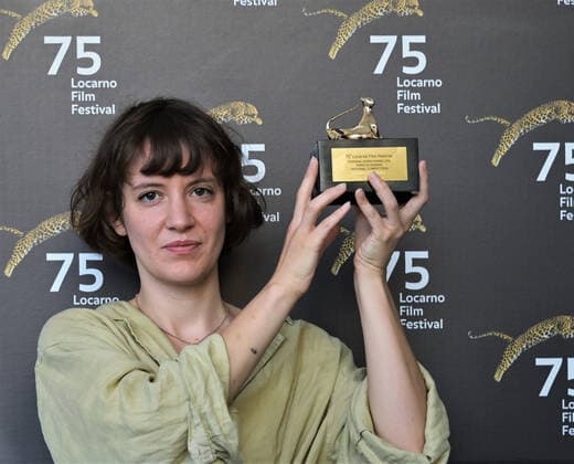 Locarno, Swiss Locarno Film Festival 2022 Award Ceremony Palmares photocall In the picture: Lora Mure Ravaud director Pardino Oro Swiss Life for the Best Leopards of Tomorrow  Copyright: xNickxZonnax xipa-agency.netx xNickxZonnax