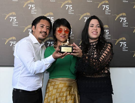 Locarno, Swiss Locarno Film Festival 2022 Award Ceremony Palmares photocall In the picture: Wara director Pardino Oro Swiss Life for the Best International Leopards of Tomorrow  Copyright: xNickxZonnax xipa-agency.netx xNickxZonnax