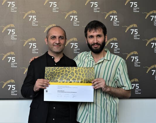 Locarno, Swiss Locarno Film Festival 2022 Award Ceremony Palmares photocall In the picture: Hilal Baydarov director Pardo Verde WWF Special Mention  Copyright: xNickxZonnax xipa-agency.netx xNickxZonnax