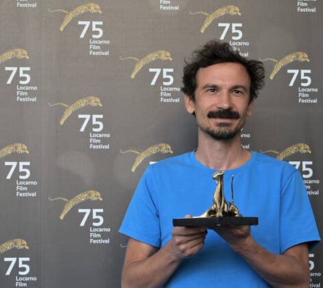 Locarno, Swiss Locarno Film Festival 2022 Award Ceremony Palmares photocall In the picture: Juraj Lerotic director Pardo Oro Swatch First Feature Award First Feature Award  Copyright: xNickxZonnax xipa-agency.netx xNickxZonnax