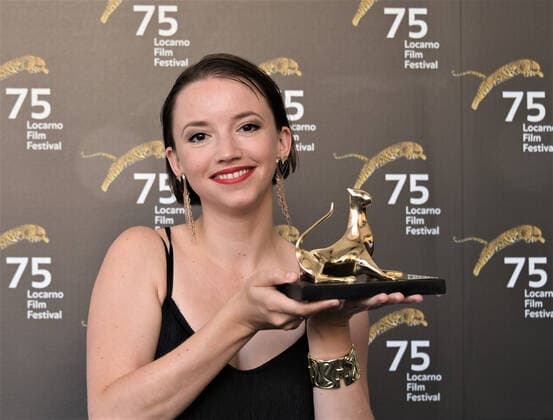 Locarno, Swiss Locarno Film Festival 2022 Award Ceremony Palmares photocall In the picture: Tereza NvotovÃ director Pardo Oro for Concorso Cineasti del Presente  Copyright: xNickxZonnax xipa-agency.netx xNickxZonnax