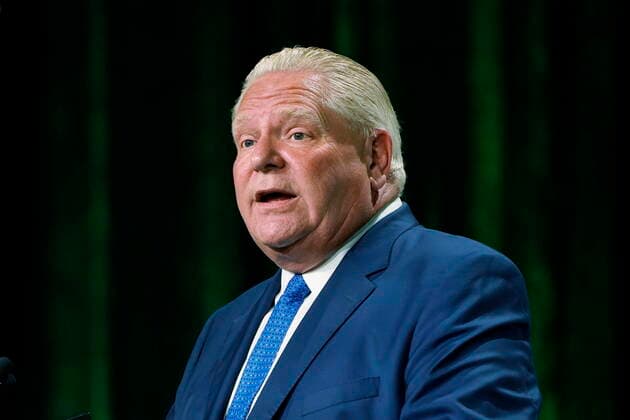 August 15, 2022, Ottawa, ON, Canada: Ontario Premier Doug Ford speaks to the Association of Municipalities Ontario conference, Monday, August 15, 2022 in Ottawa. Ottawa Canada  - ZUMAc35_ 20220815_zaf_c35_004 Copyright: xAdrianxWyldx