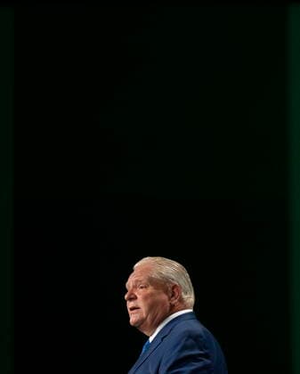 August 15, 2022, Ottawa, ON, Canada: Ontario Premier Doug Ford delivers a speech to the Association of Municipalities Ontario conference, Monday, August 15, 2022 in Ottawa. Ottawa Canada  - ZUMAc35_ 20220815_zaf_c35_006 Copyright: xAdrianxWyldx