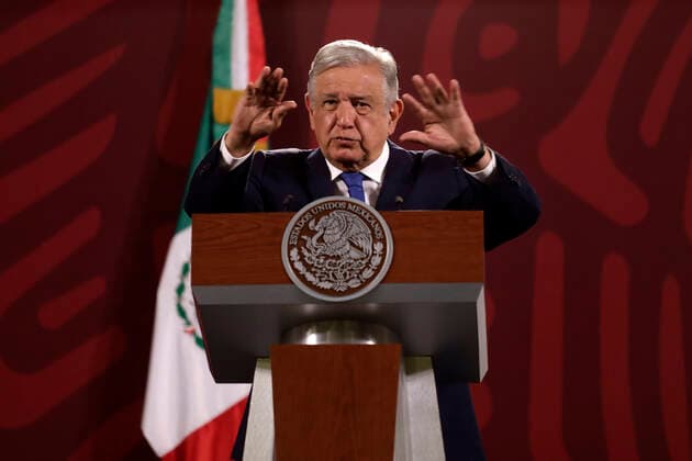 Mexiko, Präsident Andres Manuel Lopez Obrador Pressekonferenz in Mexiko-Stadt August 15, 2022, Mexico City, Mexico City, Mexico: August 15, 2022, Mexico City, Mexico: Mexican President Andres Manuel Lopez Obrador during his message at the daily media conference at the National Palace in Mexico City, Mexico. on August 15, 2022 in Mexico City, Mexico Mexico City Mexico - ZUMAe321 20220815_zia_e321_030 Copyright: xLuisxBarronx xEyepixxGroupx