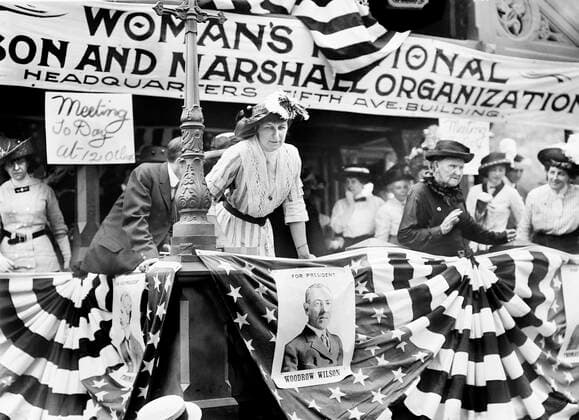 Florence Jaffrey Daisy Harriman, President of Woman s National Wilson and Marshall Organization, attending Democratic Rally, Union Square, New York City, New York, USA, Bain News Service, August 20, 1912  Copyright: xCircaxImagesx ghi-circa11184