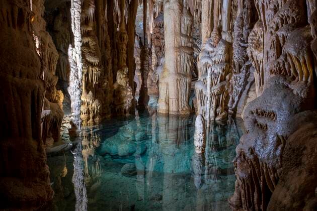 Lake with Stalactites in the Stalactite Cave hangover hole, wheat, styria, Austria, Europe Copyright: imageBROKER SonjaxJordan ibxjor08460326.jpg