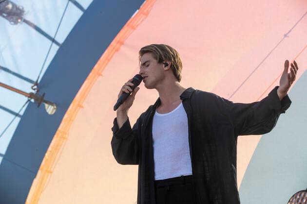 Maksim pictured during the Zomerhit music event of Radio 2, the popular radio channel of Flemish public broadcaster VRT, Saturday 20 August 2022 in Brussels.  DIRKxWAEM 40025385