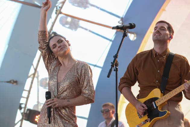 The Starlings pictured during the Zomerhit music event of Radio 2, the popular radio channel of Flemish public broadcaster VRT, Saturday 20 August 2022 in Brussels.  DIRKxWAEM 40025442