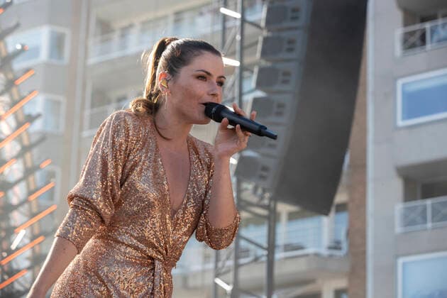 The Starlings pictured during the Zomerhit music event of Radio 2, the popular radio channel of Flemish public broadcaster VRT, Saturday 20 August 2022 in Brussels.  DIRKxWAEM 40025514