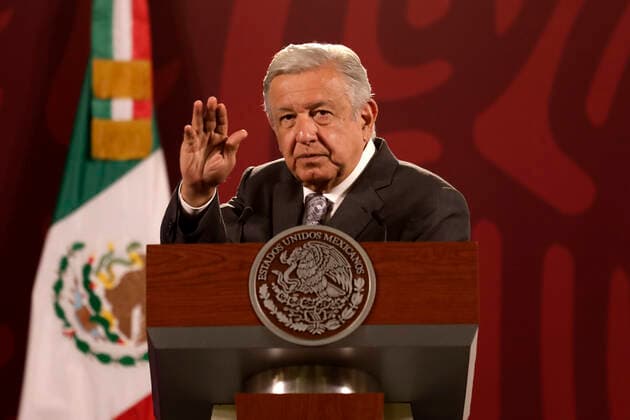 August 22, 2022, Mexico City, Mexico City, Mexico: August 22, 2022, Mexico City, Mexico: Mexican President Andres Manuel Lopez Obrador, speaks during a meeting with the media during his daily morning briefing conference at National Palace. on August 22, 2022 in Mexico City, Mexico. Mexico City Mexico - ZUMAe321 20220822_zia_e321_006 Copyright: xLuisxBarronx xEyepixxGroupx