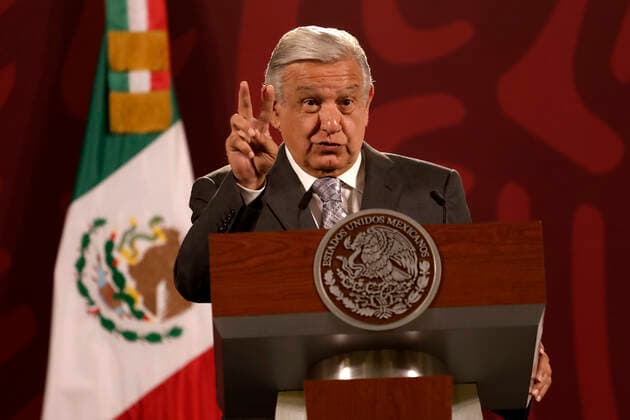 August 22, 2022, Mexico City, Mexico City, Mexico: August 22, 2022, Mexico City, Mexico: Mexican President Andres Manuel Lopez Obrador, speaks during a meeting with the media during his daily morning briefing conference at National Palace. on August 22, 2022 in Mexico City, Mexico. Mexico City Mexico - ZUMAe321 20220822_zia_e321_008 Copyright: xLuisxBarronx xEyepixxGroupx