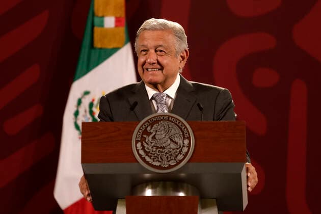 August 22, 2022, Mexico City, Mexico City, Mexico: August 22, 2022, Mexico City, Mexico: Mexican President Andres Manuel Lopez Obrador, speaks during a meeting with the media during his daily morning briefing conference at National Palace. on August 22, 2022 in Mexico City, Mexico. Mexico City Mexico - ZUMAe321 20220822_zia_e321_012 Copyright: xLuisxBarronx xEyepixxGroupx