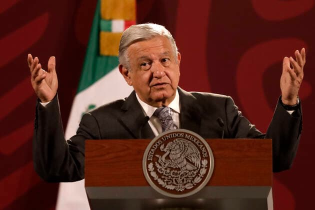 August 22, 2022, Mexico City, Mexico City, Mexico: August 22, 2022, Mexico City, Mexico: Mexican President Andres Manuel Lopez Obrador, speaks during a meeting with the media during his daily morning briefing conference at National Palace. on August 22, 2022 in Mexico City, Mexico. Mexico City Mexico - ZUMAe321 20220822_zia_e321_013 Copyright: xLuisxBarronx xEyepixxGroupx