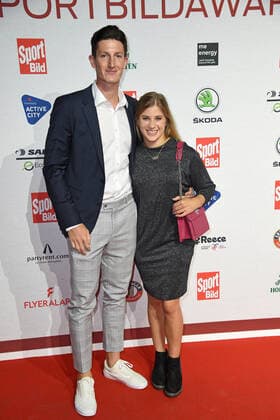 Elisabeth Seitz with boyfriend Nils Heyden at the SPORT BILD Award 2022 in the Fischauktionshalle in Hamburg on 22 08 2022