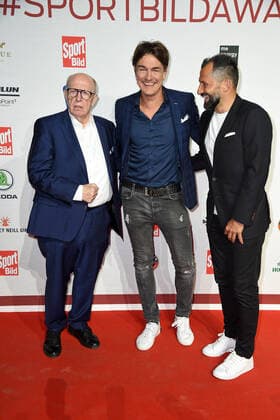 Reiner Calmund, Matze Knop, Hasan Salihamidzic at the SPORT BILD Award 2022 in the Fischauktionshalle in Hamburg on 22 08 2022