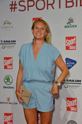 Magdalena Brzeska former rhythmic gymnast arriving at the SPORT BILD Awards ceremony in the Fischauktionshalle in Hamburg on 22 08 2022
