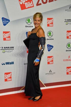 Silvia Mittermueller snowboarder arriving at the SPORT BILD Award ceremony at the Fischauktionshalle in Hamburg on 22 08 2022