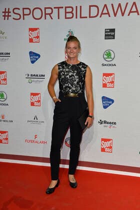 Alexandra Popp international soccer player VfL Wolfsburg on arrival to the SPORT BILD Award ceremony at the Fischauktionshalle in Hamburg on 22 08 2022