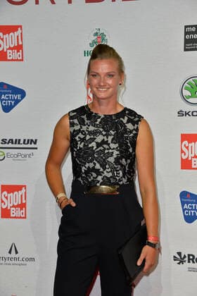Alexandra Popp international soccer player VfL Wolfsburg on arrival to the SPORT BILD Award ceremony at the Fischauktionshalle in Hamburg on 22 08 2022