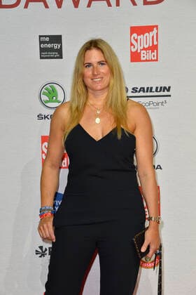 Britta Becker former field hockey player on arrival at the SPORT BILD Awards ceremony at the Fischauktionshalle in Hamburg on 22 08 2022