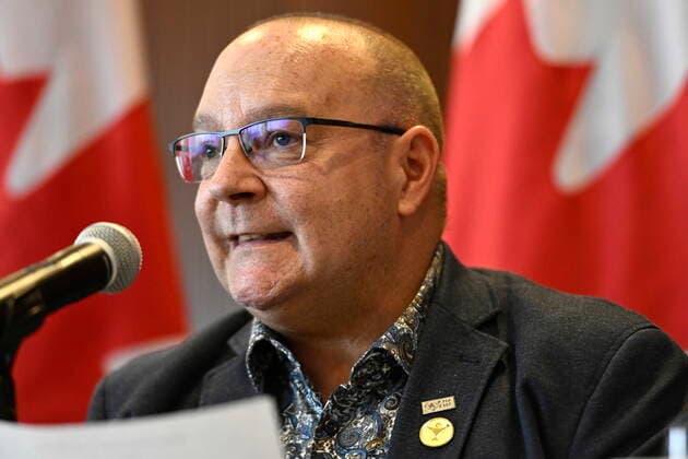 August 23, 2022, Ottawa, ON, CAN: Sylvain Brosseau, President of the Canadian Nursing Association, speaks during a news conference announcing the appointment of Dr. Leigh Chapman as CanadaöÄÃ s Chief Nursing Officer, in Ottawa, on Tuesday, Aug. 23, 2022. Ottawa CAN - ZUMAc35_ 20220823_zaf_c35_021 Copyright: xJustinxTangx