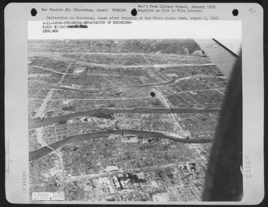 Destruction In Hiroshima, Japan After Dropping Of The First Atomic Bomb, August 6, 1945. Copyright: xpiemagsx japapie03072022-607 !ACHTUNG AUFNAHMEDATUM GESCHÄTZT!