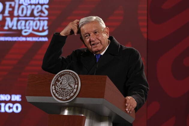 August 26, 2022, Mexico City, Mexico City, Mexico: August 26, 2022, Mexico City, Mexico: Mexicoâ€⠢s President, Andres Manuel Lopez Obrador meets with media to talk about Ayotzinapa case during his daily briefing conference at national palace. on August 25, 2022 in Mexico City, Mexico. Mexico City Mexico - ZUMAe321 20220826_zia_e321_019 Copyright: xeyepixx