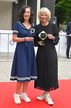 Christine Rütten and Petra Boberg at the 58 award ceremony of the Grimme Award 2022 at the Theater der Stadt Marl Marl, 26 08 2022 Foto:xD.xAnoraganingrumx xFuturexImage