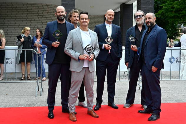 Stefan Holtz, Jan Ruschke, Florian Iwersen, Nils Landmark, Nicholas Ofczarek and Christopher Schier at the 58 Grimme Award 2022 ceremony at the Theater der Stadt Marl Marl, 26 08 2022 Foto:xD.xAnoraganingrumx xFuturexImage