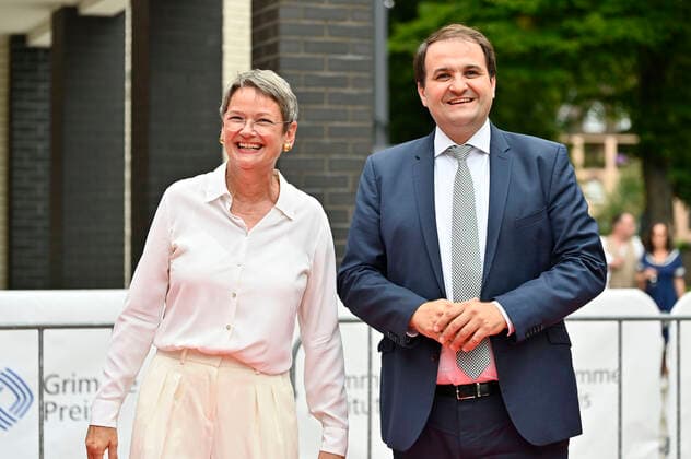 Frauke Gerlach and Nathanael Liminski at the 58 award ceremony of the Grimme Prize 2022 at the Theater der Stadt Marl Marl, 26 08 2022 Foto:xD.xAnoraganingrumx xFuturexImage