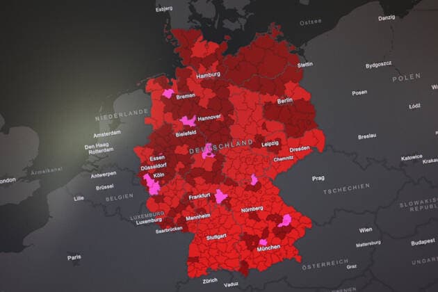RKI dashboard, 7 day incidence is now 248.8 7 day incidence, RKI dashboard on a monitor on 28 08 2022 in Siegen Germany.