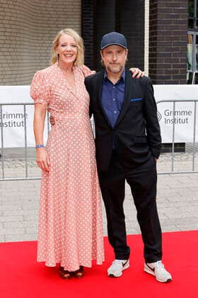Actress Katrin Wichmann and actor Bjarne Mädel at the 58 award ceremony of the Grimme Award 2022 in the theater of the city Marl Marl, 26 08 2022 NRW Germany Copyright: xChristophxHardtx