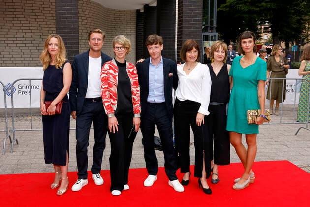 Author Mareike Müller, director Carl Gierstorfer, producer Antje Boehmert, Ronald Rist montage , guest, editor Ute Beutler and guest at the 58 award ceremony of the Grimme Award 2022 in the theater of the city Marl Marl, 26 08 2022 NRW Germany Copyright: xChristophxHardtx