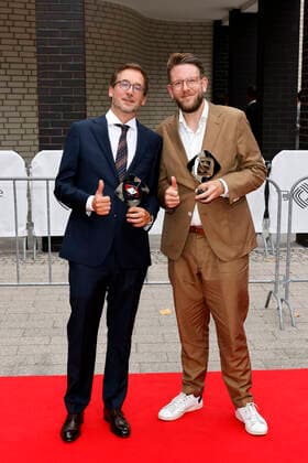 Creative Director Thomas Schmitt and Head Writer Jakob Lundt at the 58 Grimme Award 2022 ceremony at the Theater der Stadt Marl Marl, 26 08 2022 NRW Germany Copyright: xChristophxHardtx