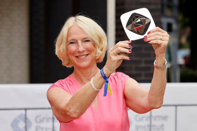Journalist Katrin Eigendorf at the 58 award ceremony of the Grimme Award 2022 in the theater of the city of Marl Marl, 26 08 2022 NRW Germany Copyright: xChristophxHardtx