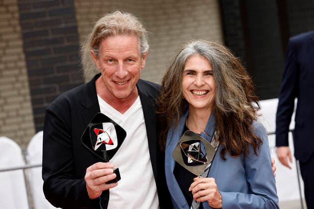 Director Richard Huber and author Laila Stieler at the 58 award ceremony of the Grimme Award 2022 at the Theater der Stadt Marl Marl, 26 08 2022 NRW Germany Copyright: xChristophxHardtx