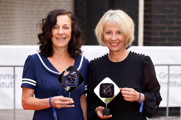 Christine Rütten and Petra Boberg both conception realization at the 58 award ceremony of the Grimme Award 2022 in the theater of the city Marl Marl, 26 08 2022 NRW Germany Copyright: xChristophxHardtx