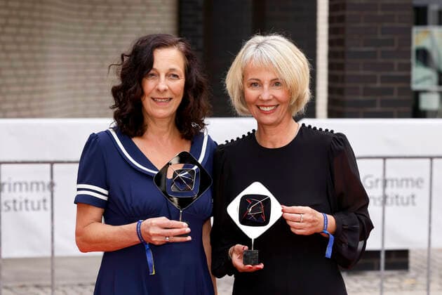 Christine Rütten and Petra Boberg both conception realization at the 58 award ceremony of the Grimme Award 2022 in the theater of the city Marl Marl, 26 08 2022 NRW Germany Copyright: xChristophxHardtx