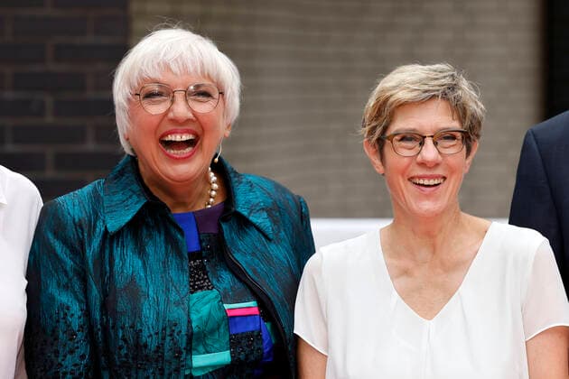 Politician Claudia Roth Greens and Annegret Kramp Karrenbauer CDU at the 58 award ceremony of the Grimme Award 2022 in the theater of the city of Marl Marl, 26 08 2022 NRW Germany Copyright: xChristophxHardtx