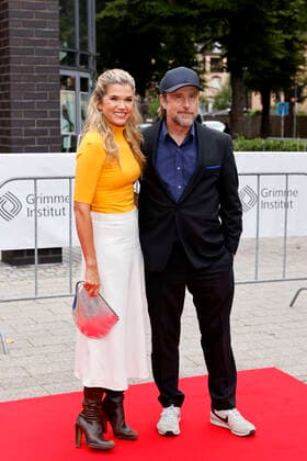 Actress Anke Engelke and actor Bjarne Mädel at the 58 award ceremony of the Grimme Award 2022 in the theater of the city Marl Marl, 26 08 2022 NRW Germany Copyright: xChristophxHardtx