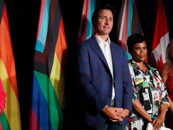 August 28, 2022, Ottawa, ON, Canada: Prime Minister Justin Trudeau and Women, Gender Equality and Youth Minister Marci Ien attend an event to announce federal funding for LGBTQ communities in Ottawa on Sunday, August 28, 2022. Ottawa Canada  - ZUMAc35_ 20220828_zaf_c35_040 Copyright: xPatrickxDoylex