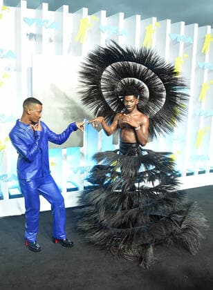 NEWARK, NEW JERSEY - AUGUST 28: Lil Nas X at the 2022 MTV VMAs at Prudential Center on August 28, 2022 in Newark, New Jersey. Copyright: xJohnxPalmerx