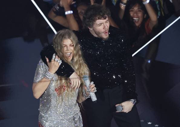 Fergie and Jack Harlow perform at the 2022 MTV Video Music Awards VMA s at the Prudential Center in Newark, NJ on Sunday, August 28th, 2022.  NYP20220828950 JOHNxANGELILLO