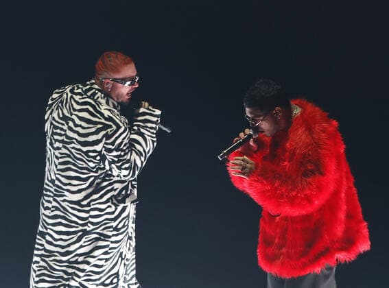 J Balvin and Ryan Castro perform at the 2022 MTV Video Music Awards VMA s at the Prudential Center in Newark, NJ on Sunday, August 28th, 2022.  NYP20220828999 JOHNxANGELILLO